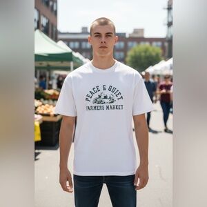 NWOT Revolve Peace & Quiet Farmers Market White Graphic Tee Shirt - Size XL